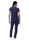 Adar Women's Go-Higher Scrub Set - Eggplant - Hunter Green - Navy