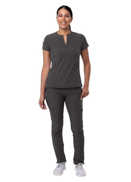 Adar Women's Go-Higher Scrub Set - Pewter