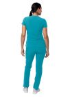 Adar Women's Go-Higher Scrub Set - Royal Blue - Teal Blue - White