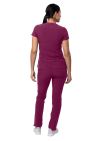 Adar Women's Go-Higher Scrub Set - Martini Olive - Sky Blue - Wine