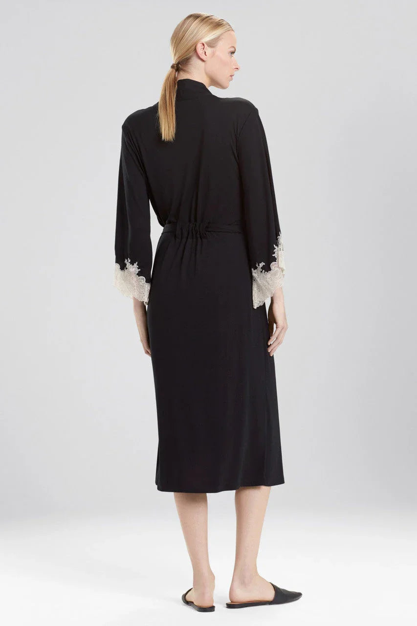 Natori Luxe Shangri-la TENCEL Robe - Black