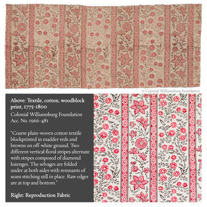 The Shops at Colonial Williamsburg Cascading Floral Stripe Fabric