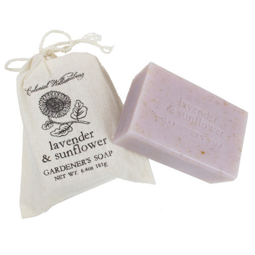 The Shops at Colonial Williamsburg Lavender and Sunflower Garden Sack Soap