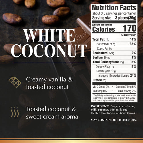 Lindt Chocolate Coconut White Chocolate EXCELLENCE Bar (3.5 oz)