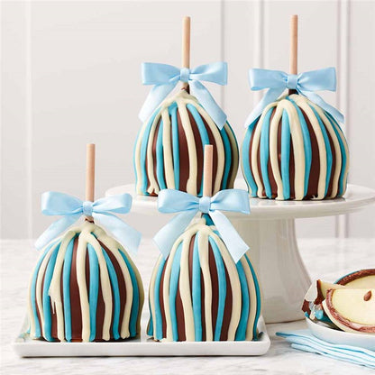 Mrs Prindables Baby Blue Triple Chocolate Caramel Apple 4-Pack