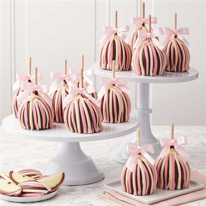 Mrs Prindables Baby Pink Triple Chocolate Caramel Apple 12-Pack