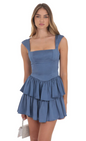 Lucy in the Sky Wide Strap Ruffle Dress