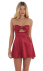 Lucy in the Sky Bow Cutout Strapless Dress