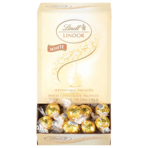 Lindt Chocolate White Chocolate LINDOR Truffles Box (120-pc, 50.8 oz)