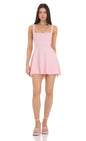 Lucy In The Sky Back Bow A-Line Dress in Pink