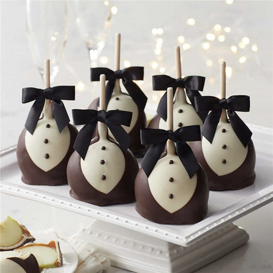 Mrs Prindables Tuxedo Caramel Apple 12-Pack