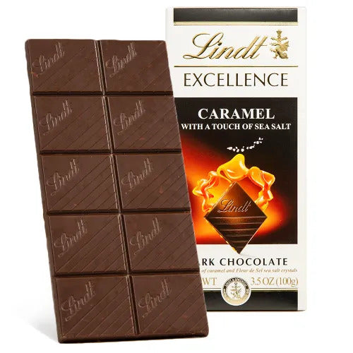 Lindt Chocolate Caramel with a Touch of Sea Salt Dark Chocolate EXCELLENCE Bar (3.5 oz)