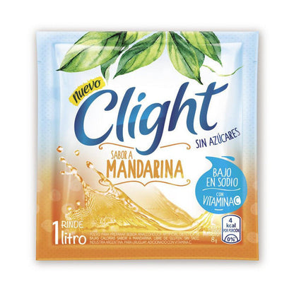 Pampa Direct Jugo Clight Mandarina Powdered Juice Tangerine Flavor No Sugar, 8 g / 0.3 oz (box of 20)