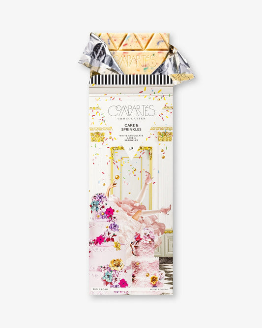 Compartes Chocolates Cake and Sprinkles Luxury Chocolate Bar