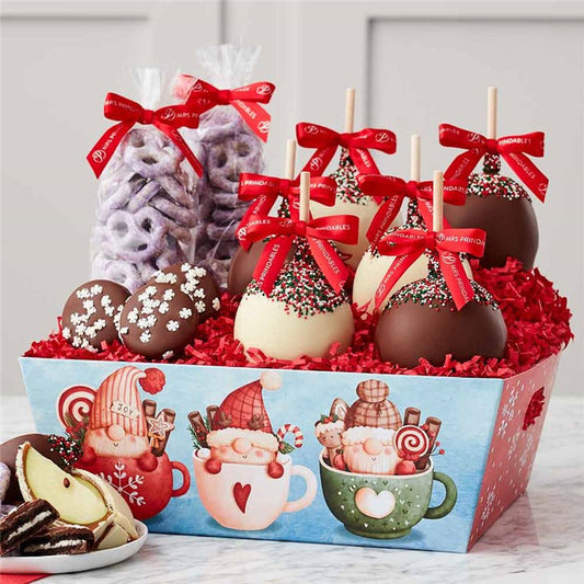 Mrs Prindables Cozy Gnomes Caramel Apples & Confections Gift Tray