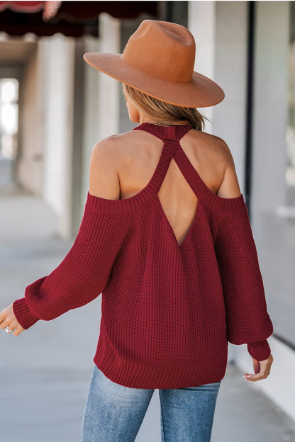 Cupshe Toasty Open-Shoulder Rib Sweater (x2)