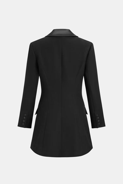 Cupshe x JoJo Midnight Black Mini Blazer Dress