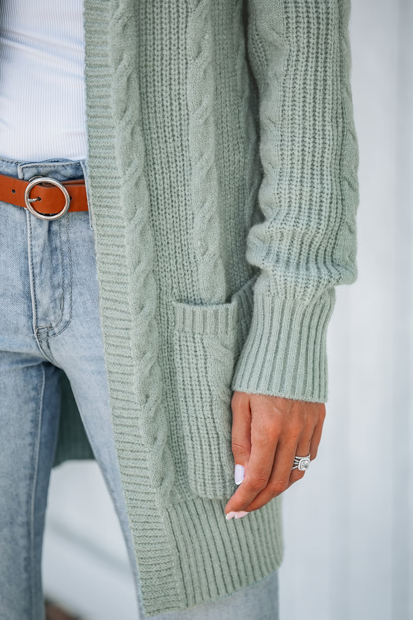 Cupshe Cable Knit Open-Front Cardigan (x2)