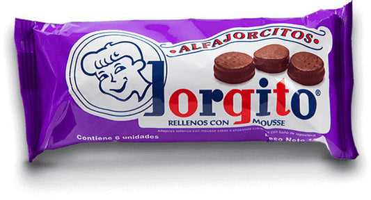 Pampa Direct Jorgito Alfajorcitos Small Alfajor Milk Chocolate with Chocolate Mousse, 6 units