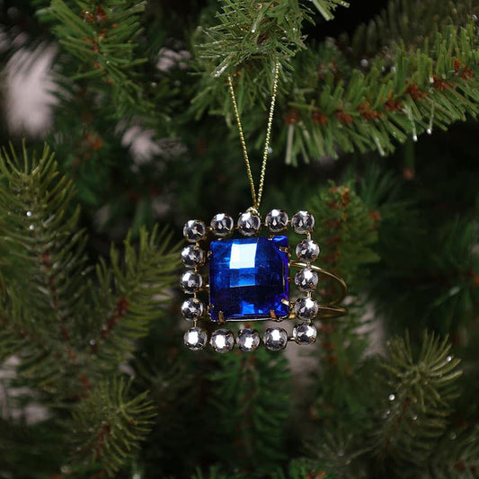 Cracker Barrel Faux Sapphire Ring Ornament