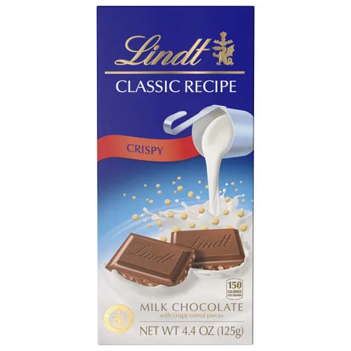 Lindt Chocolate Crispy Milk Chocolate CLASSIC RECIPE Bar (4.4 oz)