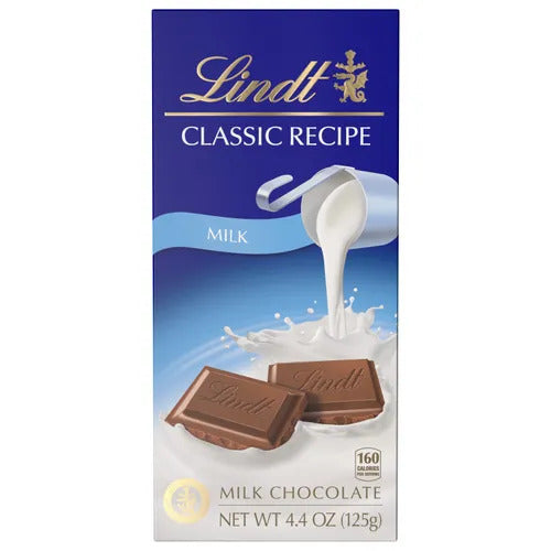 Lindt Chocolate Milk Chocolate CLASSIC RECIPE Bar (4.4 oz)