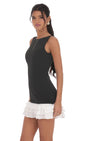 Lucy In The Sky Bubble Ruffle Dress in Black and White
