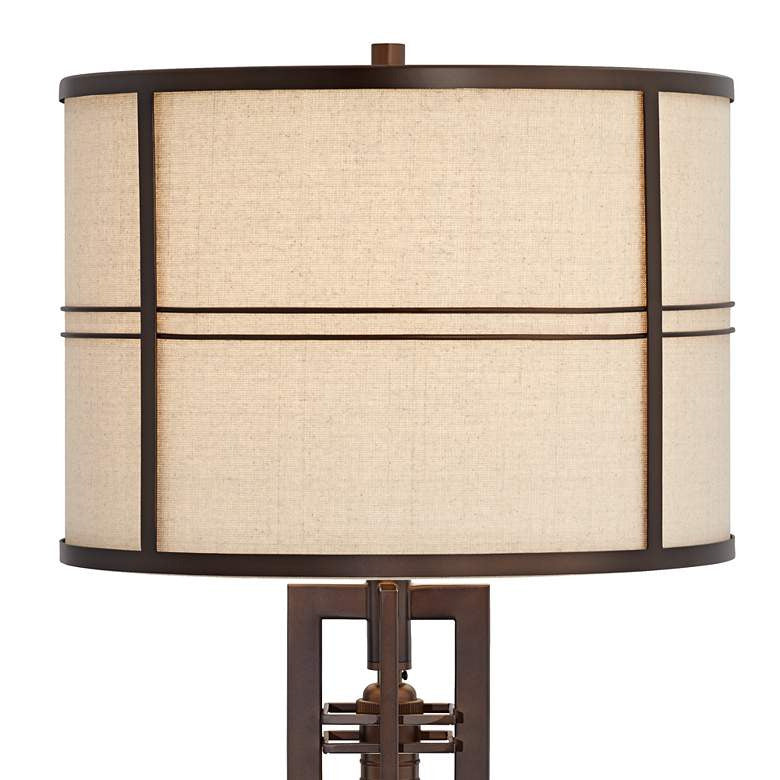 Lamps Plus Franklin Iron Works Elias 28" Bronze Table Lamp with Night Light