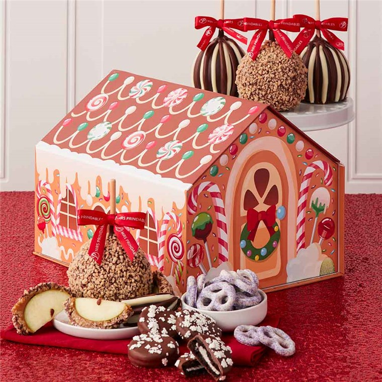 Mrs Prindables Gingerbread House Caramel Apple Gift Set