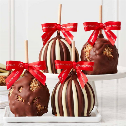 Mrs Prindables Holiday Caramel Apple 4-Pack