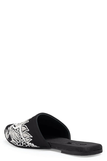 Natori Dragon Embroidered Luxe Charmeuse Slide