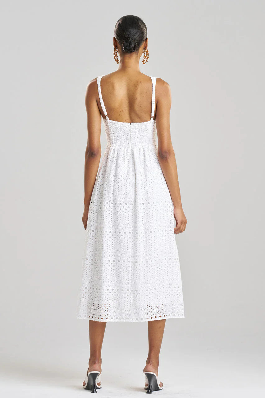 NATORI Round Eyelet Dress