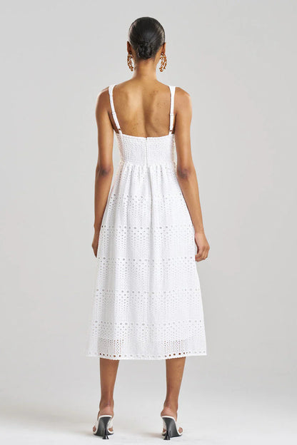NATORI Round Eyelet Dress