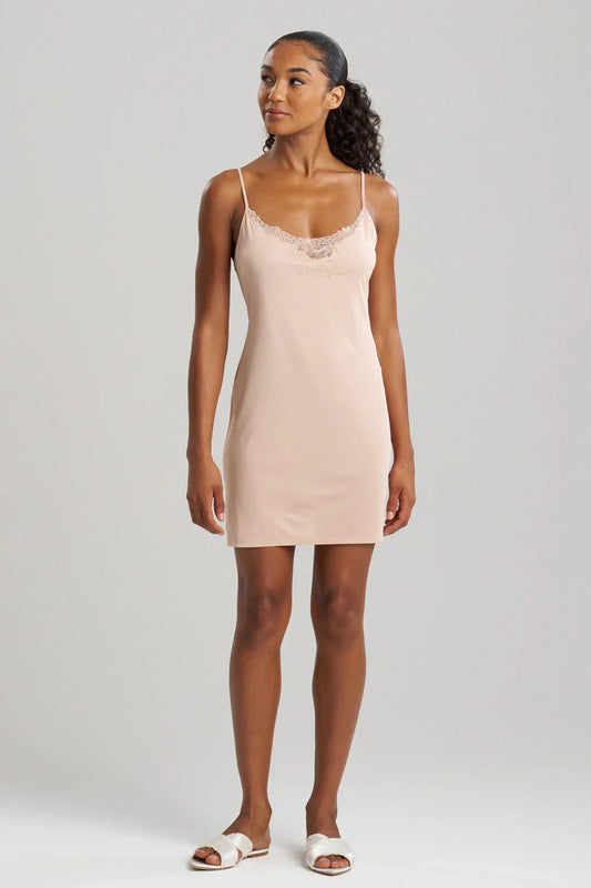 Natori Body Doubles Lace Applique Chemise - Café