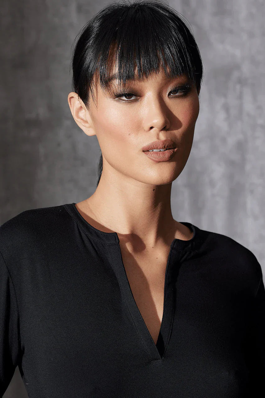 Natori Feathers Essentials Lenzing Ecovero Viscose PJ - Black