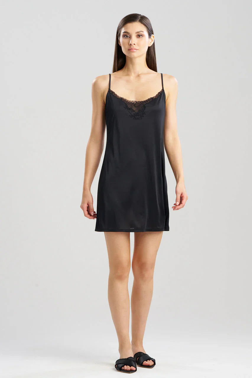 Natori Body Doubles Lace Applique Chemise - Black