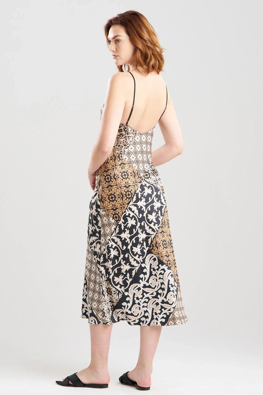 NATORI Tapestry Slip Dress