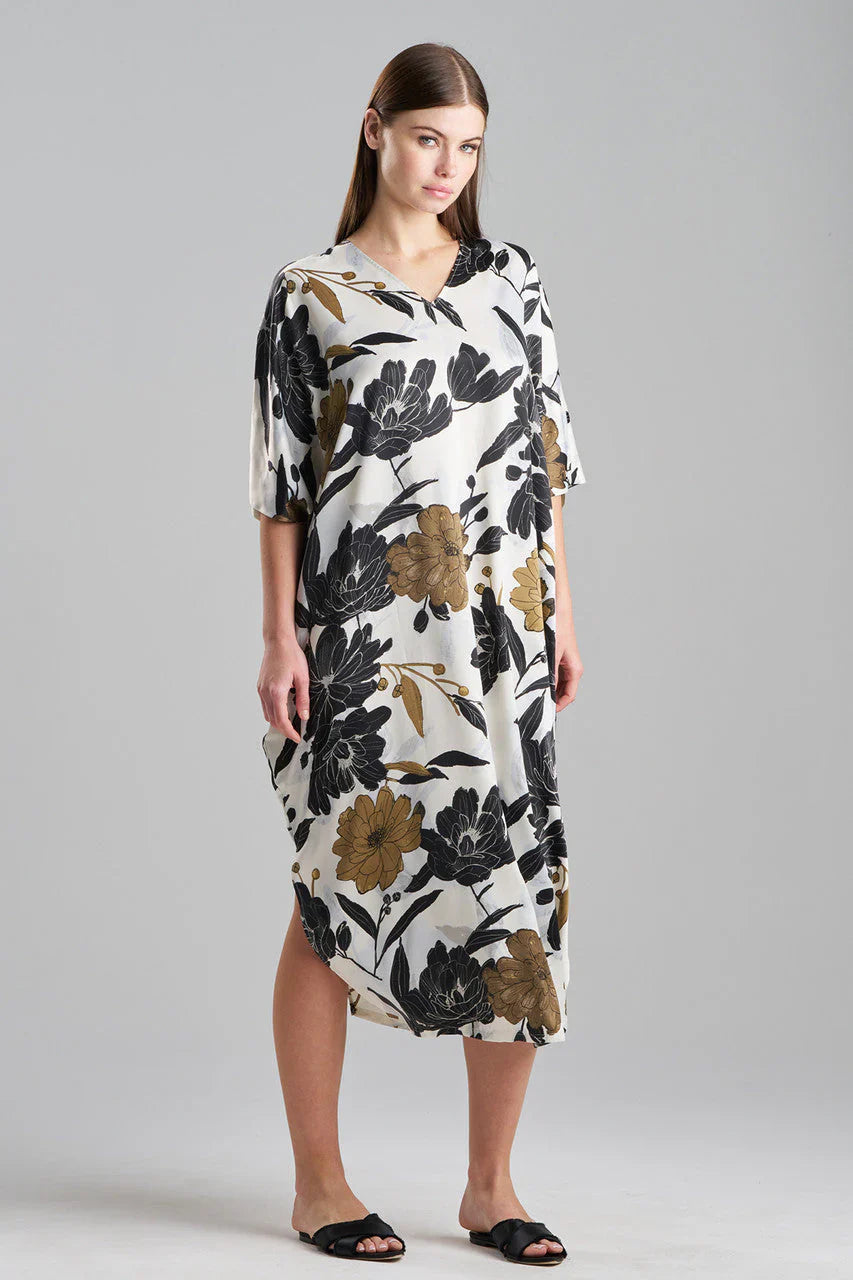NATORI Talitha Crepe A-Line Belted Shirtdress