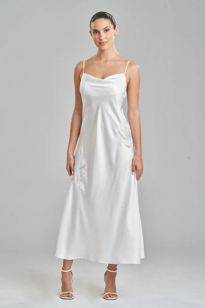 NATORI Bridal Embroidery Slip Dress
