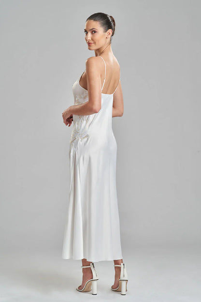 NATORI Bridal Embroidery Slip Dress