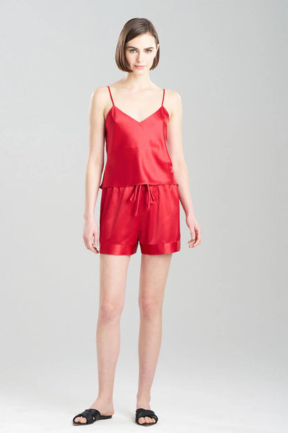 Natori Glamour Cami Shorts PJ - Brocade Red