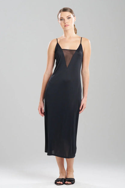NATORI Body Doubles Mesh Slip Dress