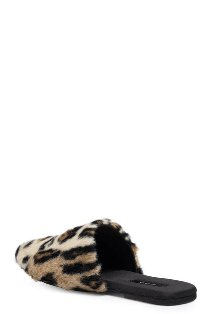 Natori Faux Leopard Fur Slide