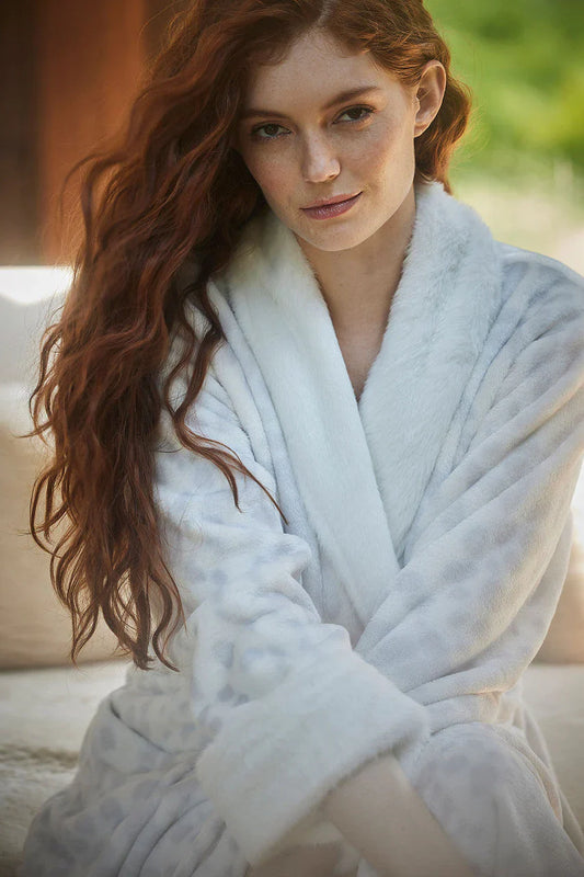 Natori Cashmere Animal Robe - Silver
