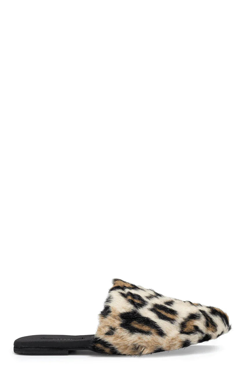 Natori Faux Leopard Fur Slide