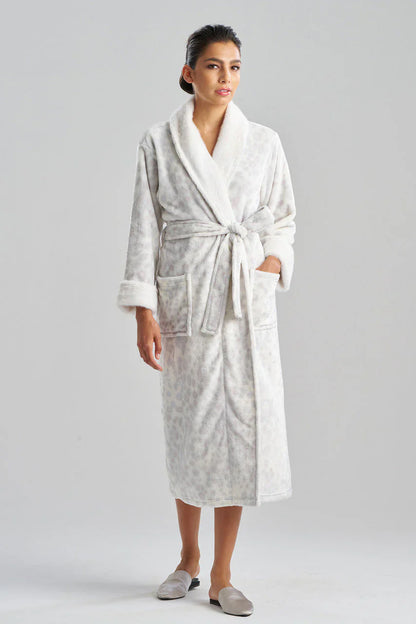 Natori Cashmere Animal Robe - Silver