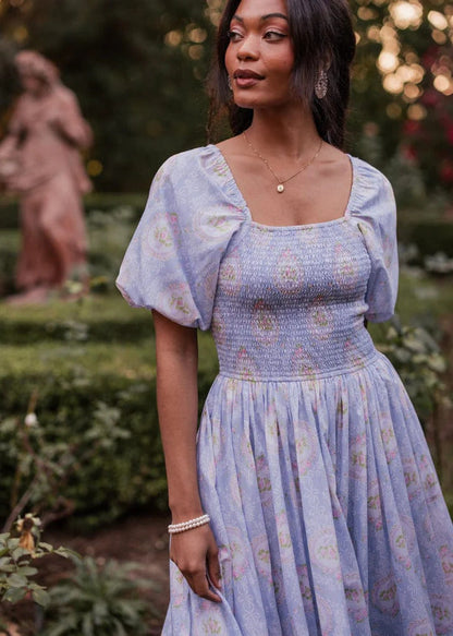 JessaKae Blooming Bows Dress - Bluebell