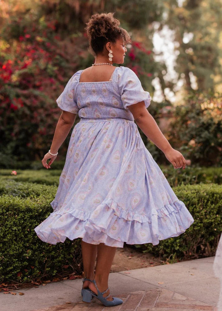 JessaKae Blooming Bows Dress - Bluebell
