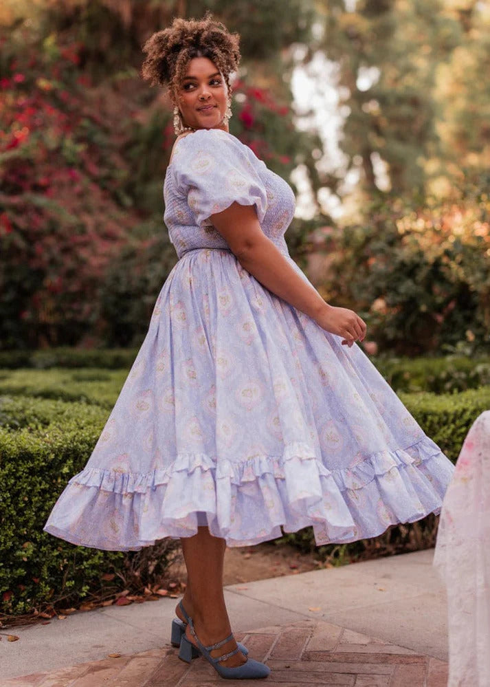 JessaKae Blooming Bows Dress - Bluebell