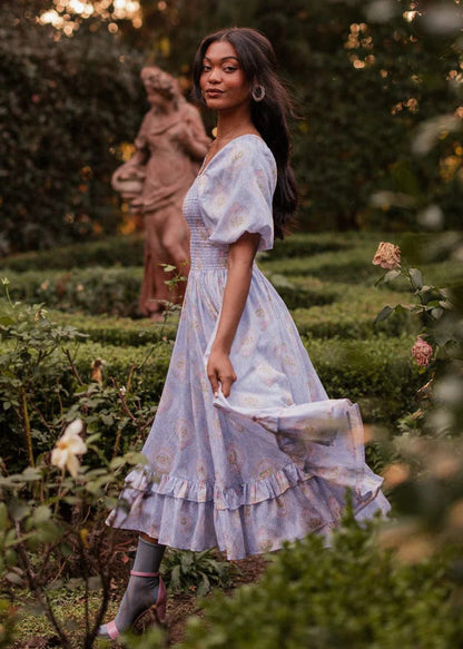 JessaKae Blooming Bows Dress - Bluebell